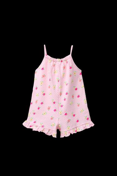 MONO CORTO ESTRUCTURA ESTAMPADO - Rosa de Zara - Imagen 0