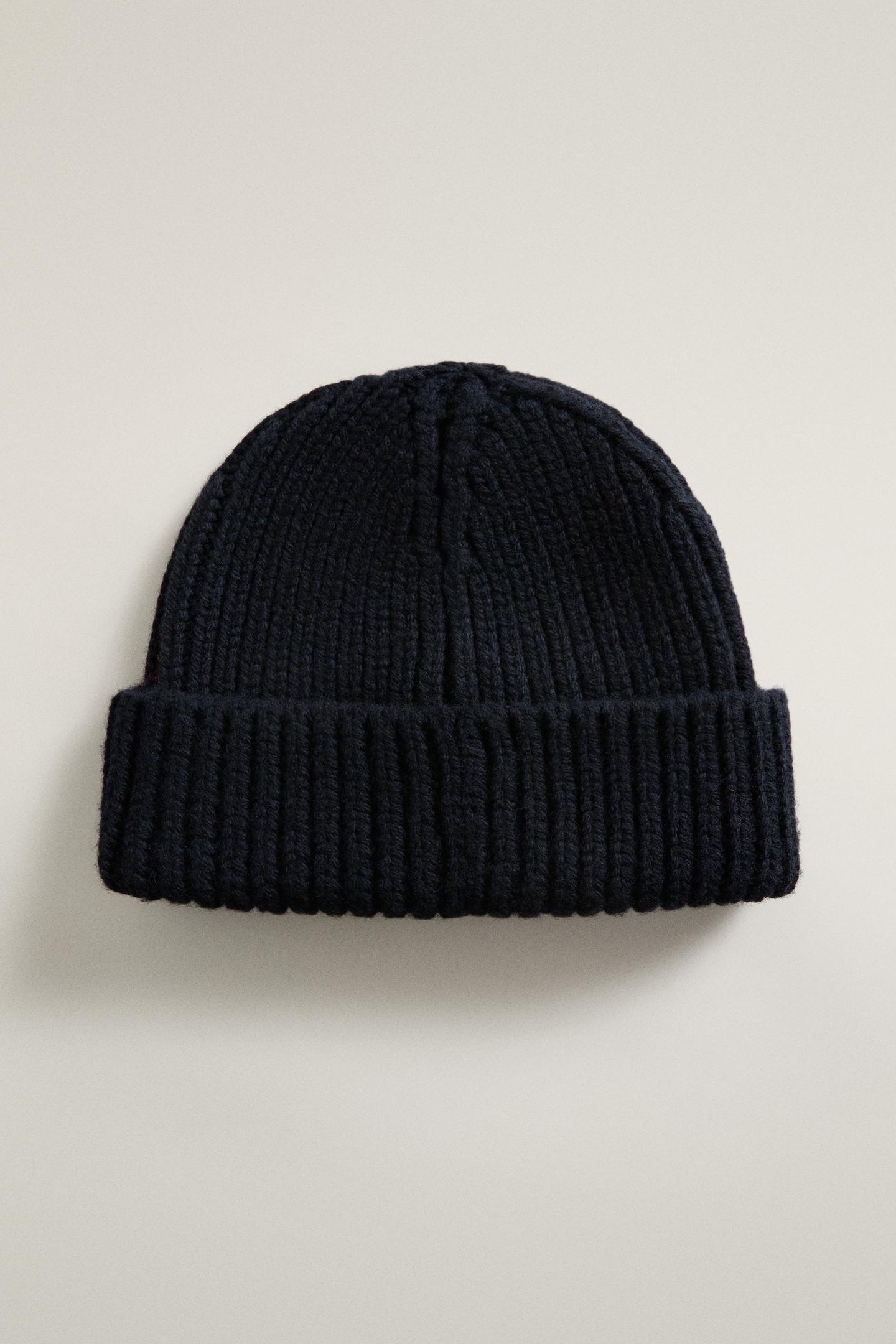 Женский головной убор Zara Rib Wool Hat, цвет: Синий — фото 3