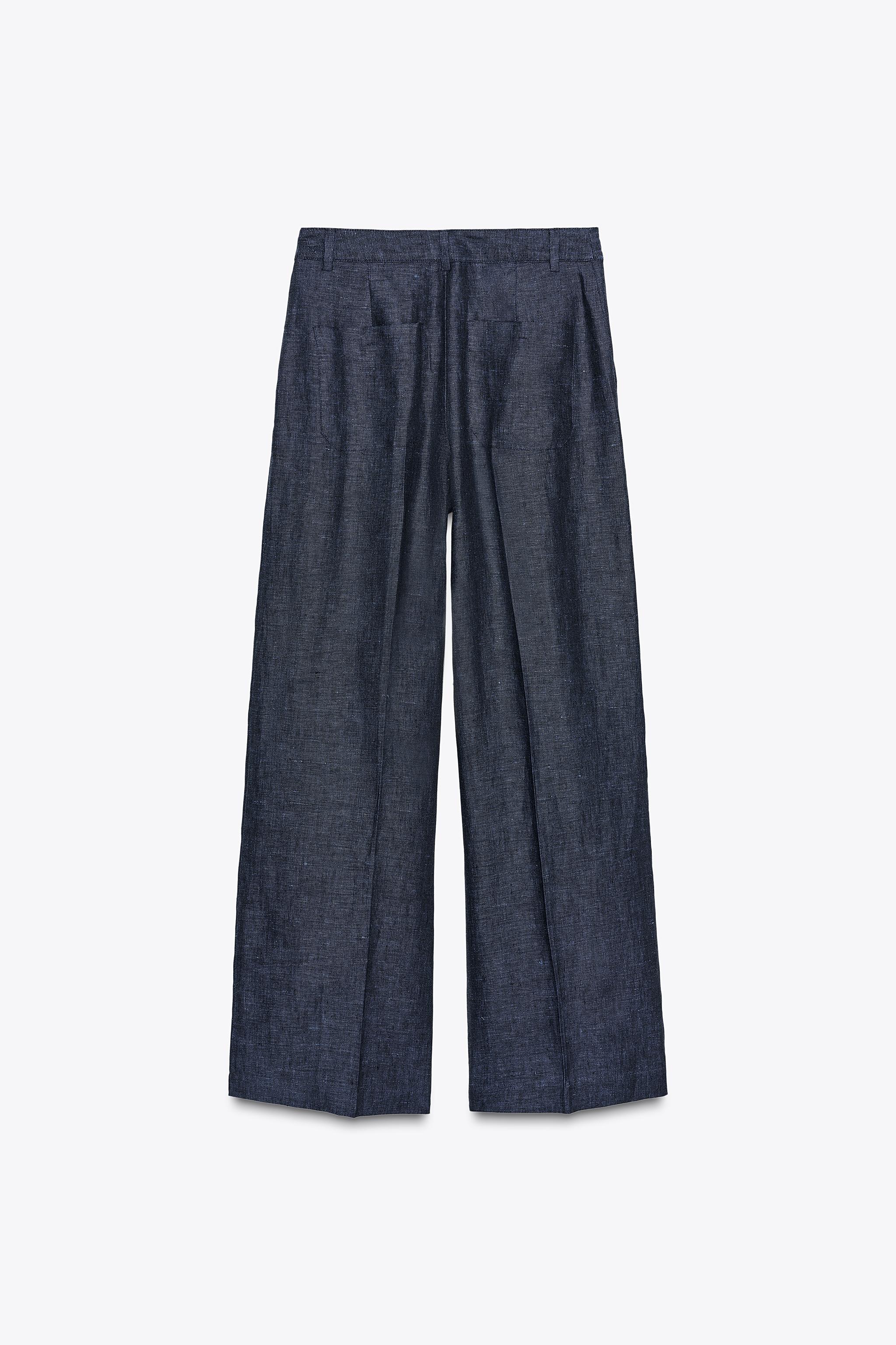 100% LINEN CROSS WAIST PANTS