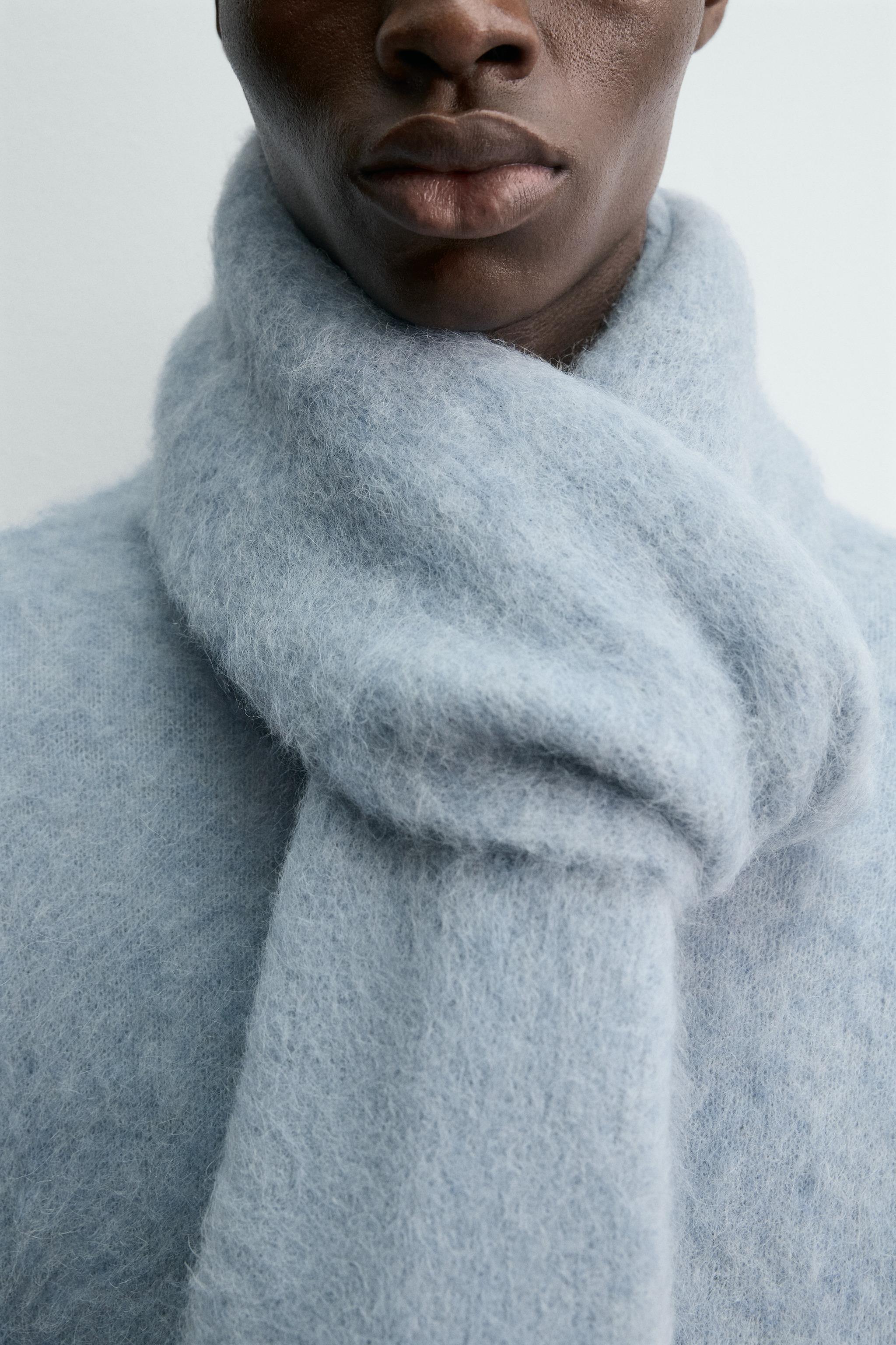 ALPACA BLEND KNIT SCARF