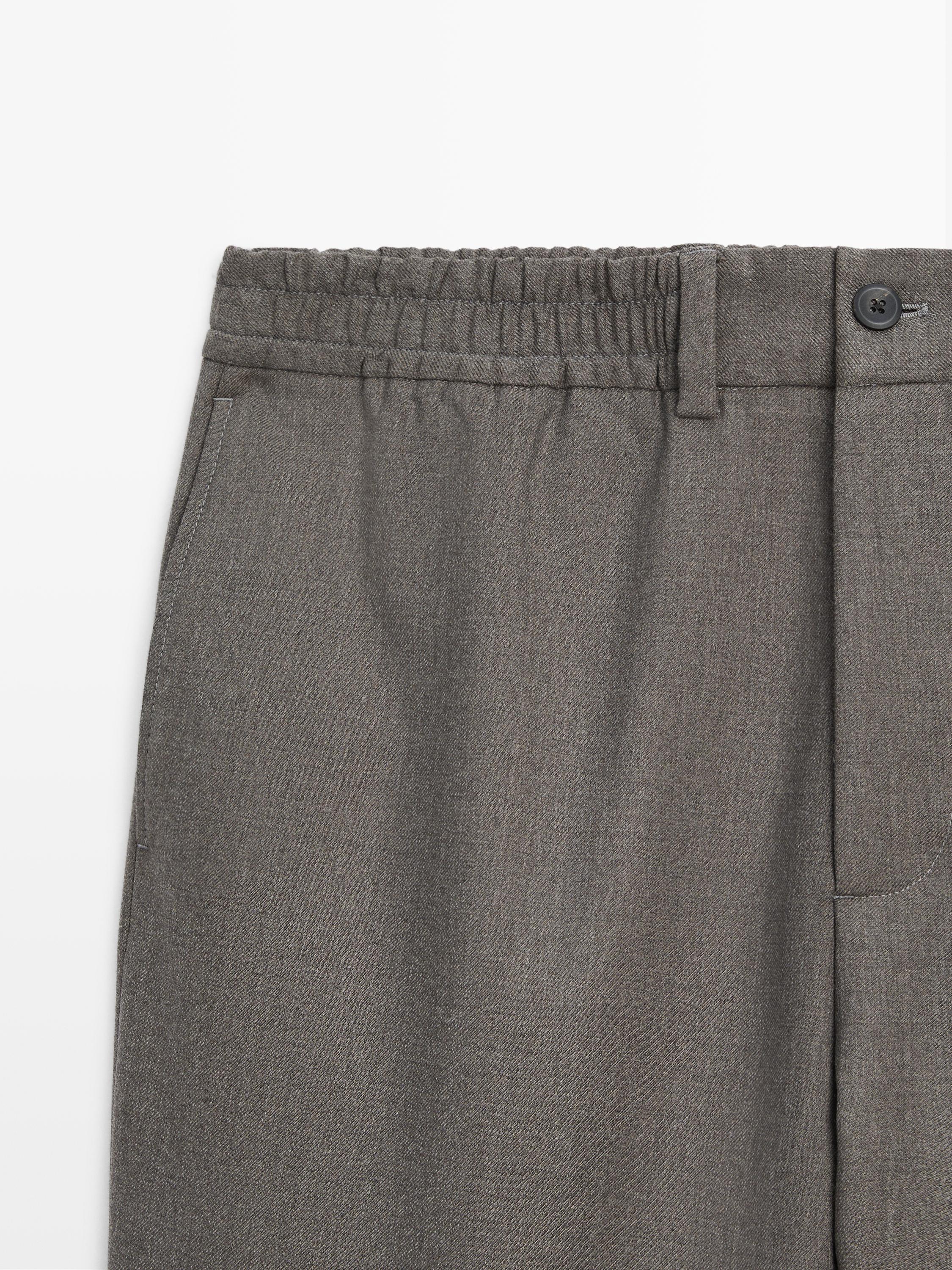 Pantalon en laine froide mélangée