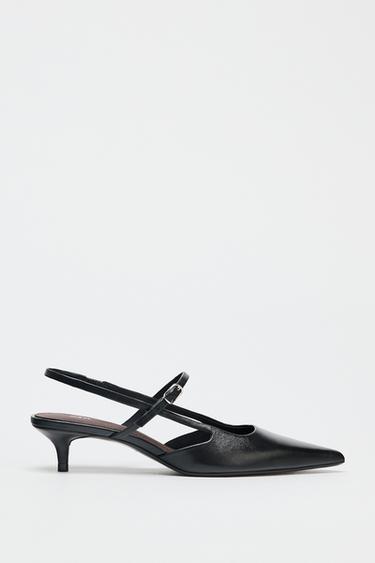 SLINGBACK SHOES WITH BUCKLES - Black by Zara - Image 0