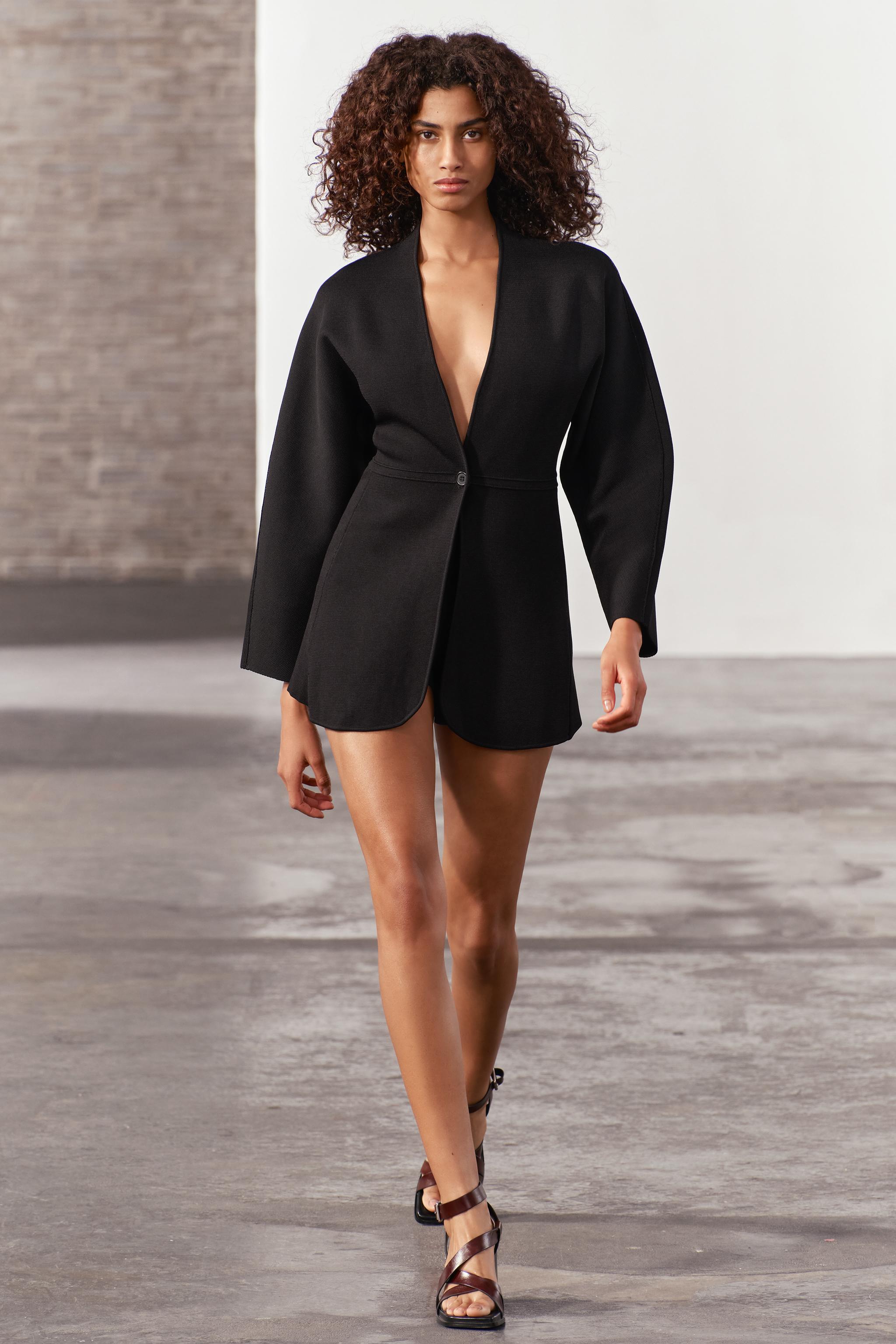 LONG KNIT BLAZER - Black | ZARA United States