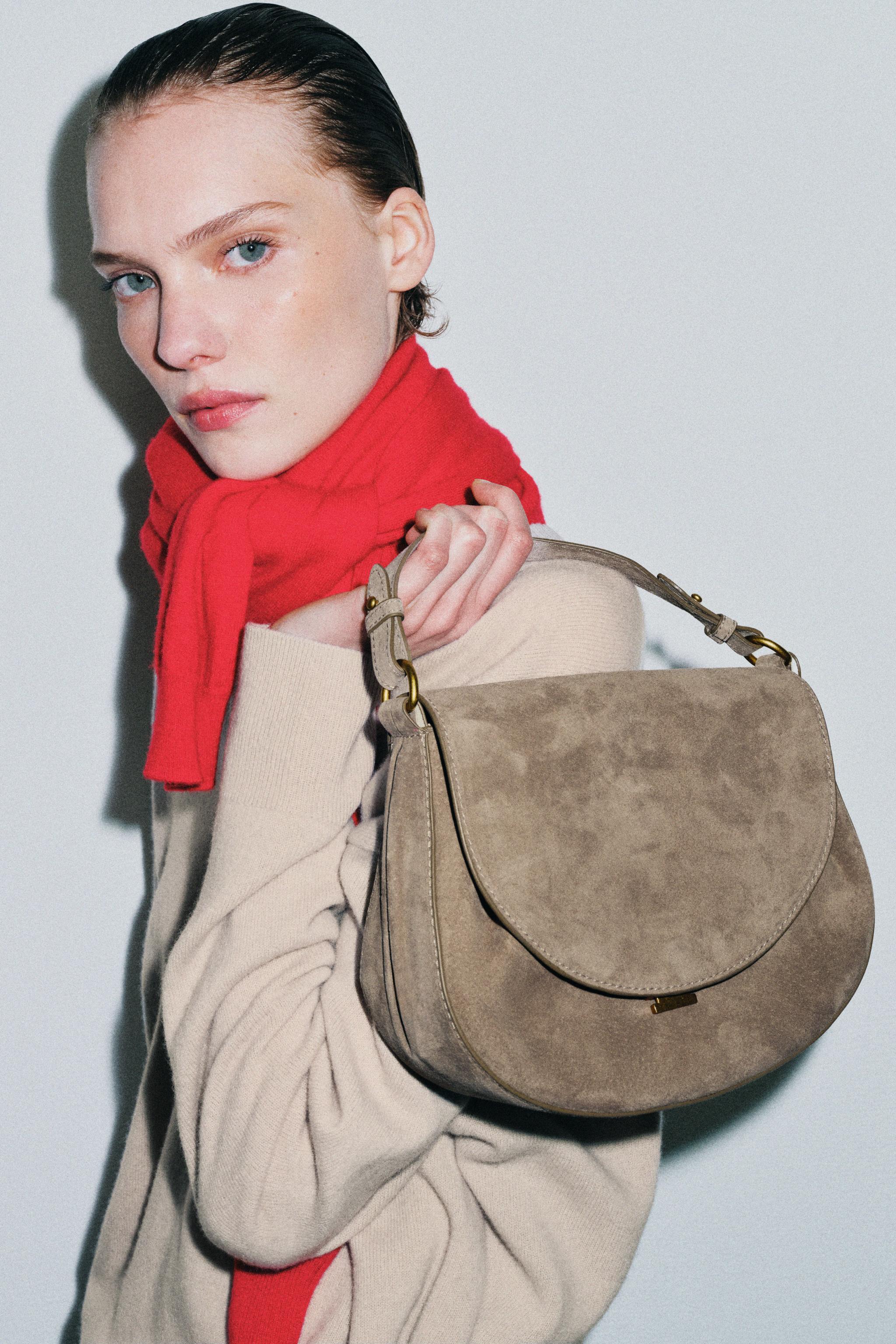 LEATHER FLAP CROSSBODY BAG