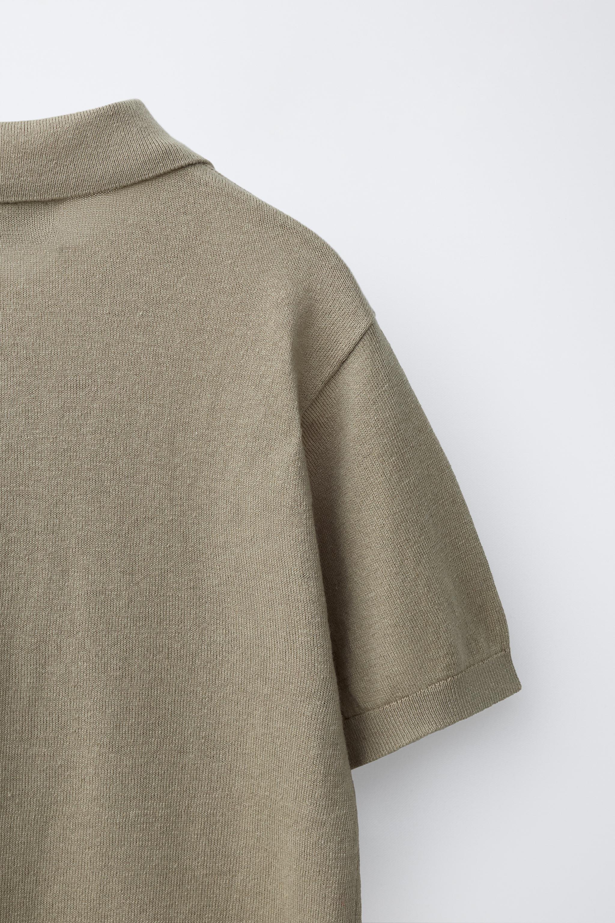 COTTON LINEN BLEND POLO SHIRT