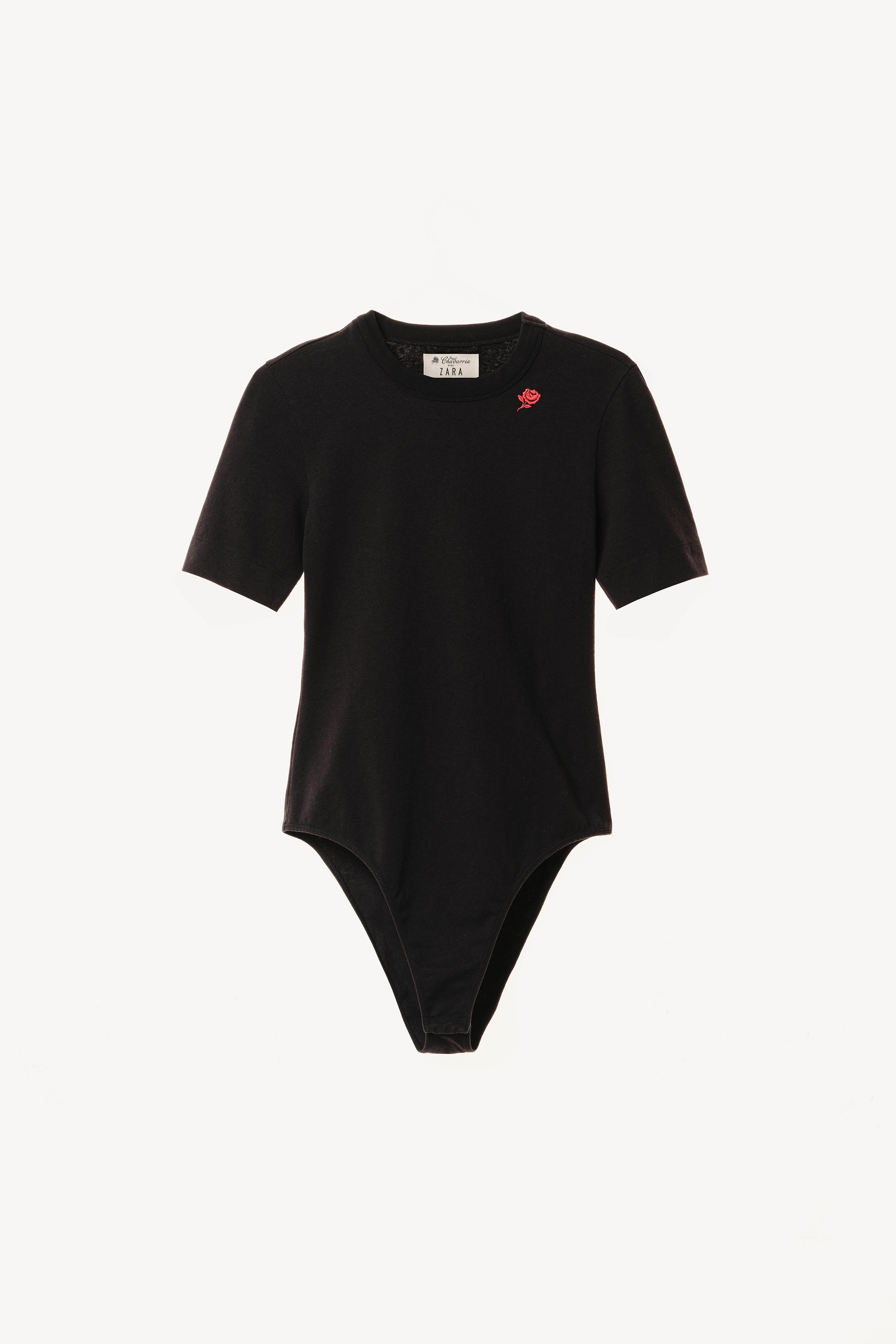 WILLY CHAVARRIA X ZARA EMBROIDERED SHORT SLEEVE BODYSUIT