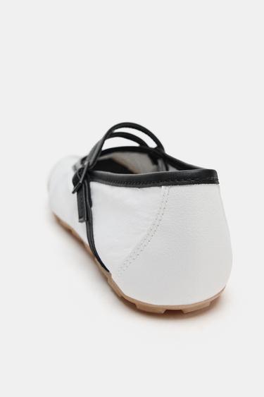 SPORTS BALLET FLATS WITH STRAPS - White by Zara - Image 4