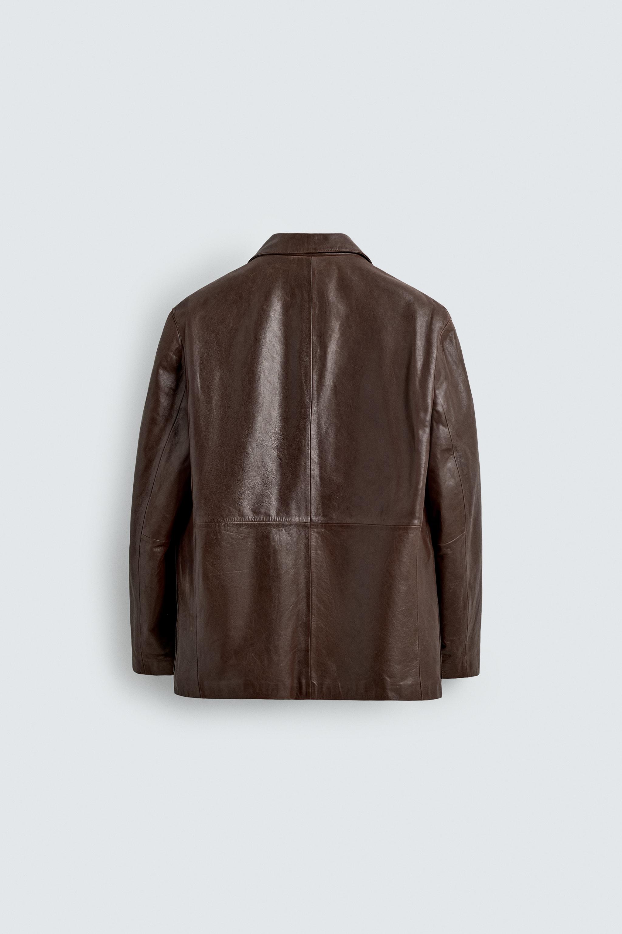 LIMITED EDITION レザーブレザー - ブラウン | ZARA Japan / 日本
