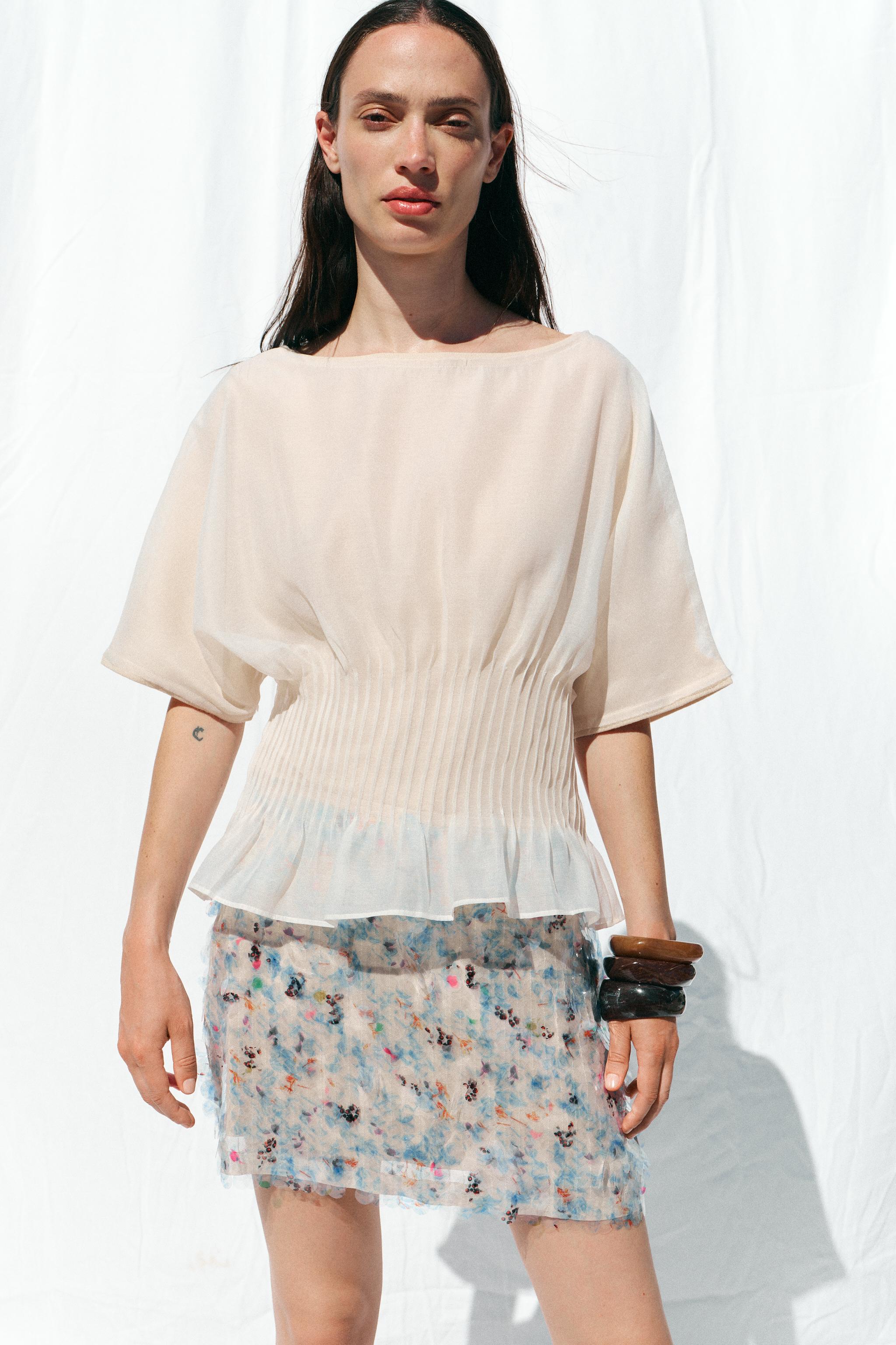 Falda Lentejuelas Zara Falda Mini Con Lino Zara FALDA MINI