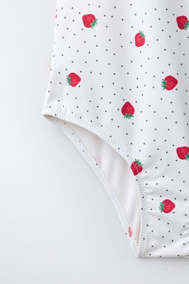 MAILLOT DE BAIN IMPRIMÉ FRAISES (6-14 ANS) - Rouge de Zara - Image 2