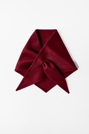 BANDANA TRIANGULAR CON LANA - Rojo de Zara