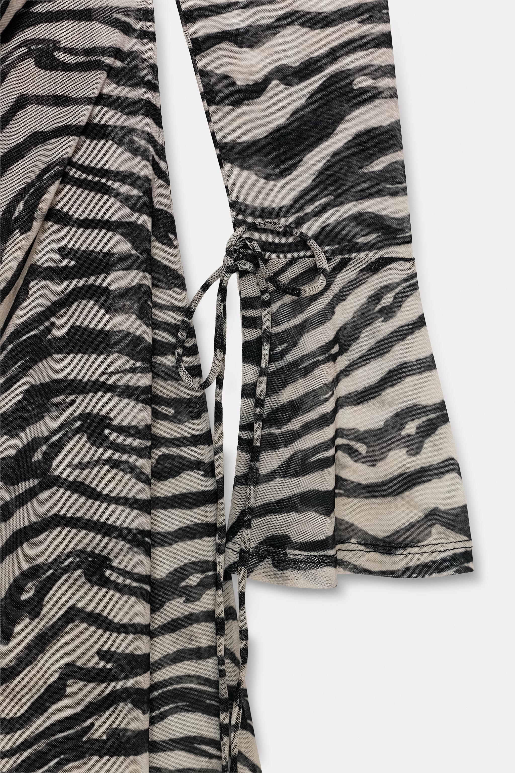 ANIMAL PRINT TULLE DRESS