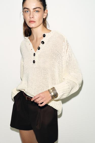 Zara BERMUDE SA UŠICIMA I KAIŠEM – Smeđa