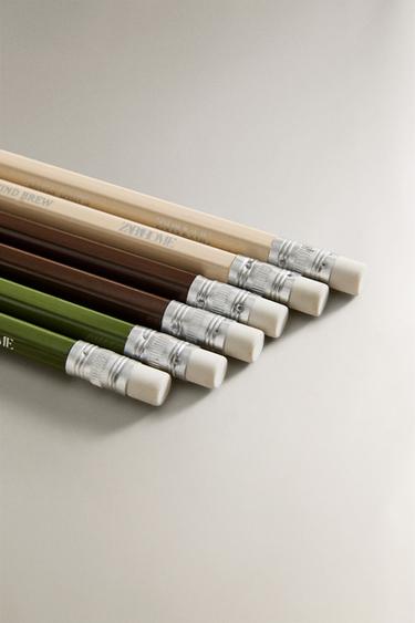 PACK OF COFFEE PENCILS (PACK OF 6) - Brown by Zara - Image 3