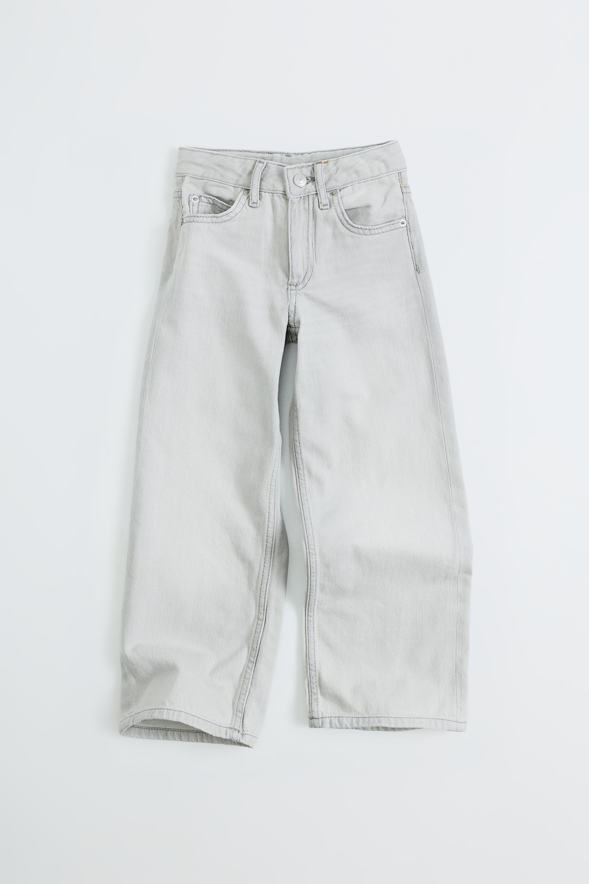 SPARKLY STAR WIDE LEG JEANS — Gray marl