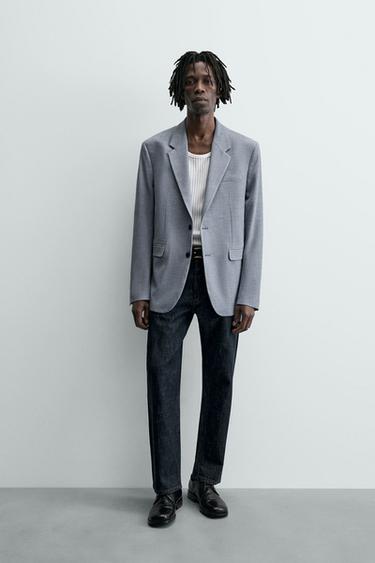 BLAZER TRAJE ESTRUCTURA - Celeste de Zara - Imagen 0