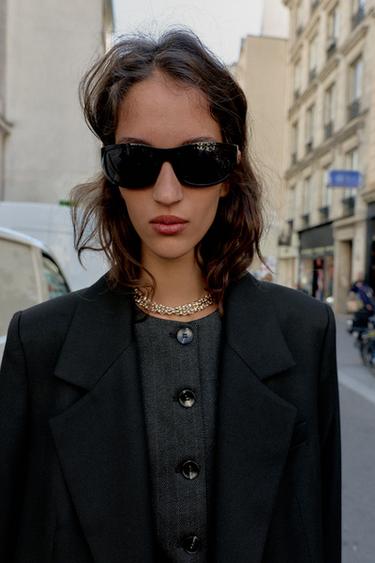 GILET À RAYURES - Gris foncé de Zara - Image 4