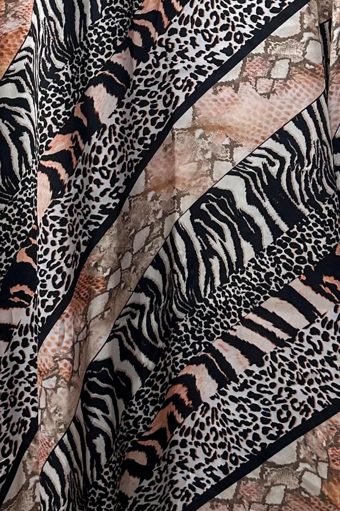 SATIN-FINISH CONTRAST DRESS - Image 3