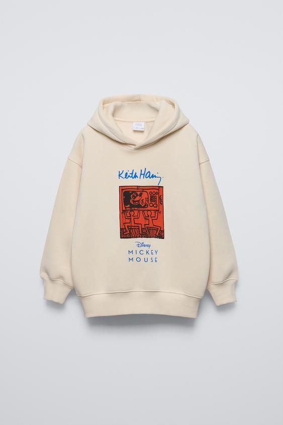MICKEY MOUSE © DISNEY KEITH HARING ™ HOODIE Oysterwhite ZARA Ireland