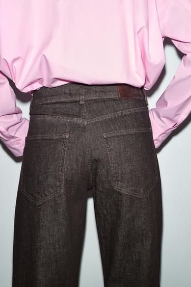 JEANS Z1975 LOOSE STRAIGHT MID-WAIST - Brown by Zara - Image 6