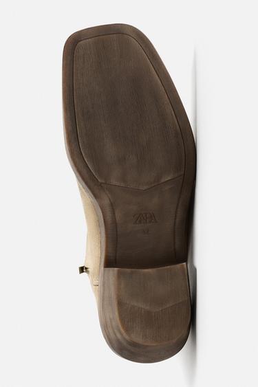 LEATHER COWBOY BOOTS - Sand Brown by Zara - Image 3