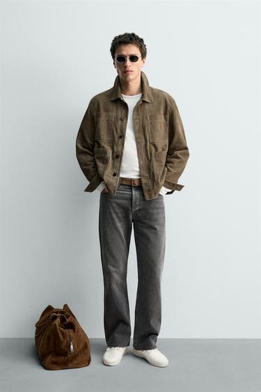 LIMITED EDITION STRAIGHT BOOTCUT JEANS - Grey by Zara