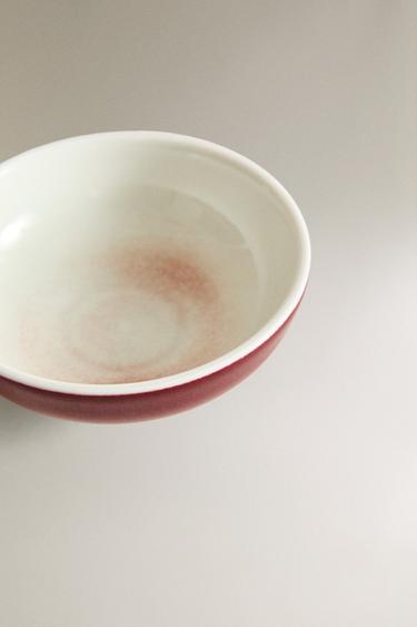 COLOURED PORCELAIN BOWL WITH LID - Dark red by Zara - Image 2
