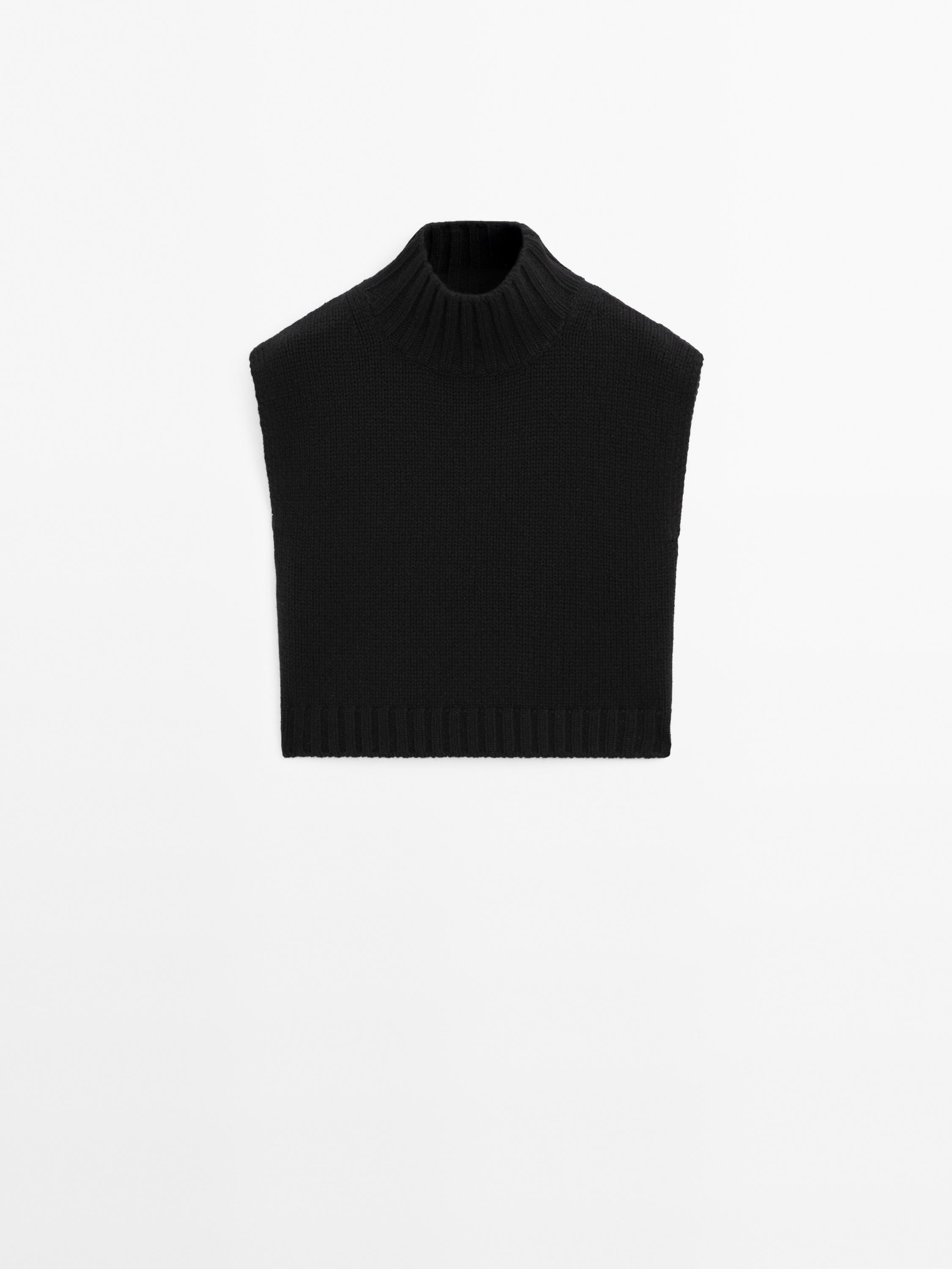 High neck knit vest - Black | ZARA United States High neck knit vest - Black | ZARA United States