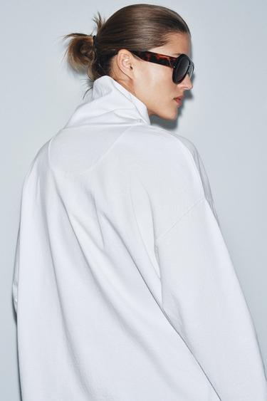 HIGH NECK T-SHIRT - White by Zara