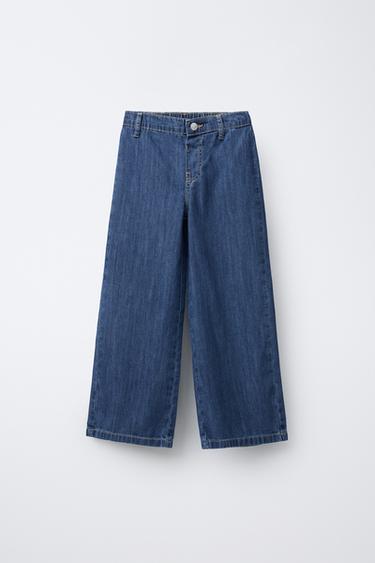 JEANS WIDE LEG - Azul de Zara