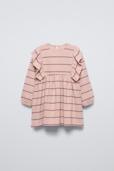 ПЛАТЬЕ ИЗ ТКАНИ SOFT TOUCH С ВОЛАНАМИ — ЦВЕТ РОЗОВОГО ДЕРЕВА от Zara — изображение 0