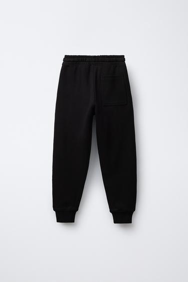 PANTALON DE JOGGING INTERLOCK PIQUÉ - Noir de Zara - Image 1