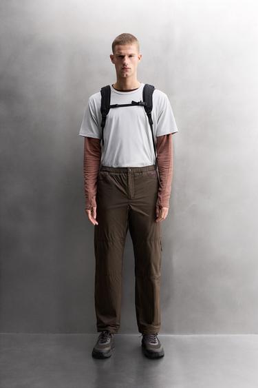 CONTRAST LINING CARGO TROUSERS - Brown by Zara - Image 0