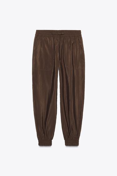 PANTALONI CON POLSINO - Marrone di Zara