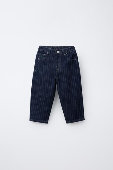 BAGGY-JEANS MIT STREIFEN - Blau von Zara