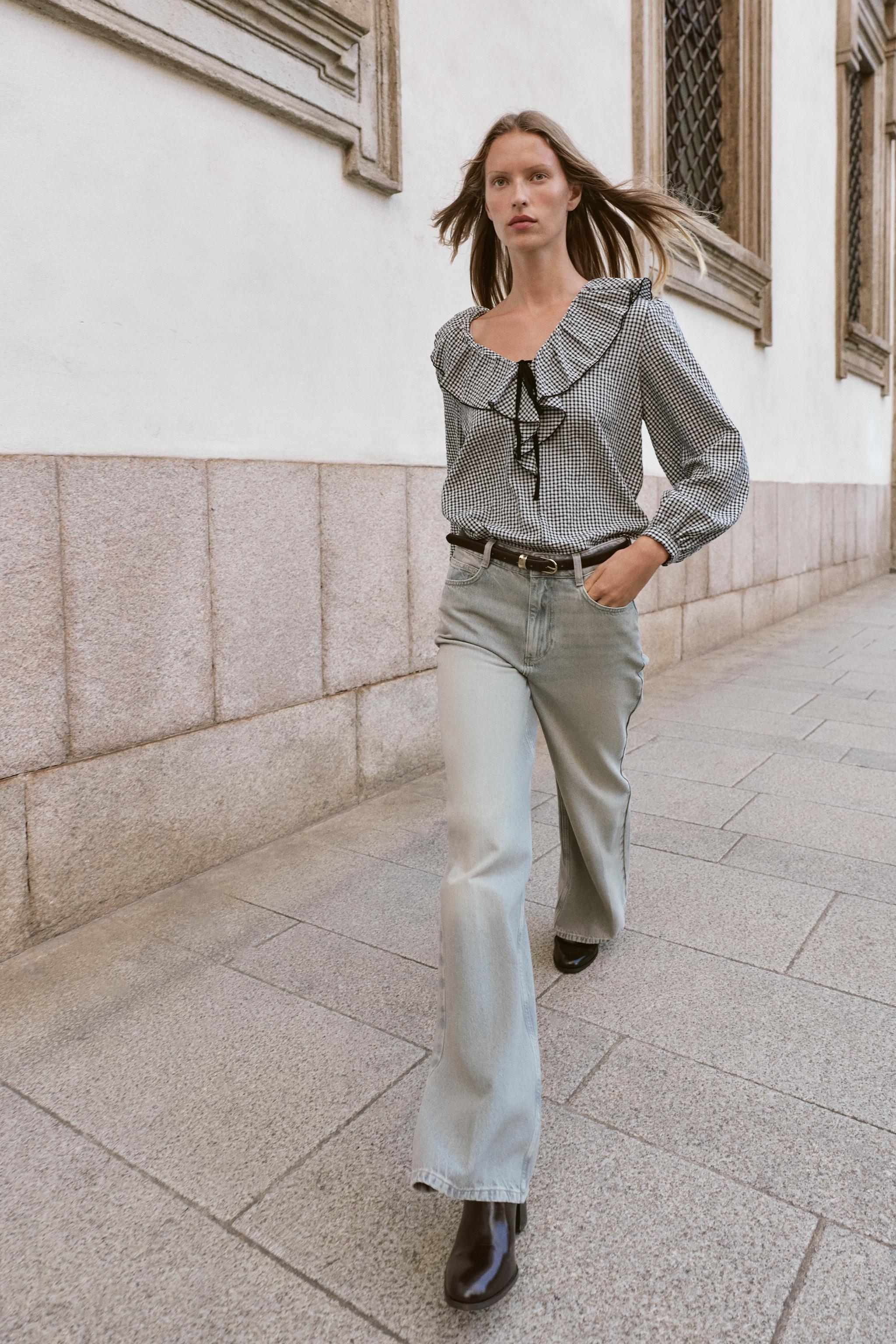 Nueva Colección Zara Blusa Volantes Zara Basic Catalogo Blusas