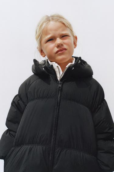 WATER-REPELLENT PUFFER COAT - Black de Zara