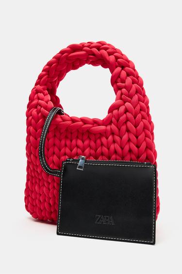 BRAIDED MINI BAG - Red by Zara - Image 3