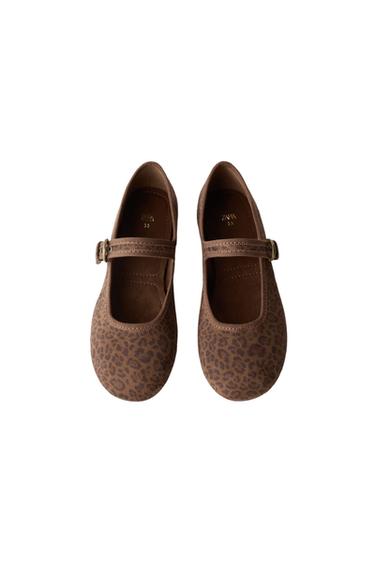ANIMAL PRINT BALLET FLATS — Brown 2