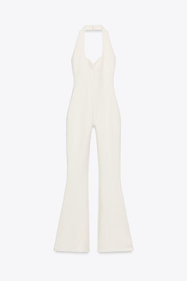 COMBINAISON INTERLOCK FLARE - Écru de Zara - Image 8