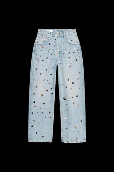 JEANS RELAXED OVERSIZE HOCH SITZEND SCHMUCK - Hellblau von Zara - Bild 0