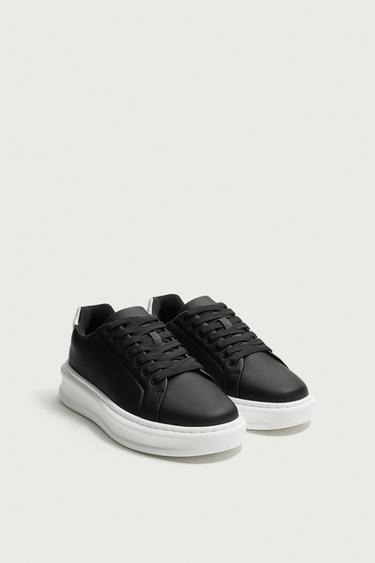 Zara SNEAKERS WITH HEEL DETAIL - Black