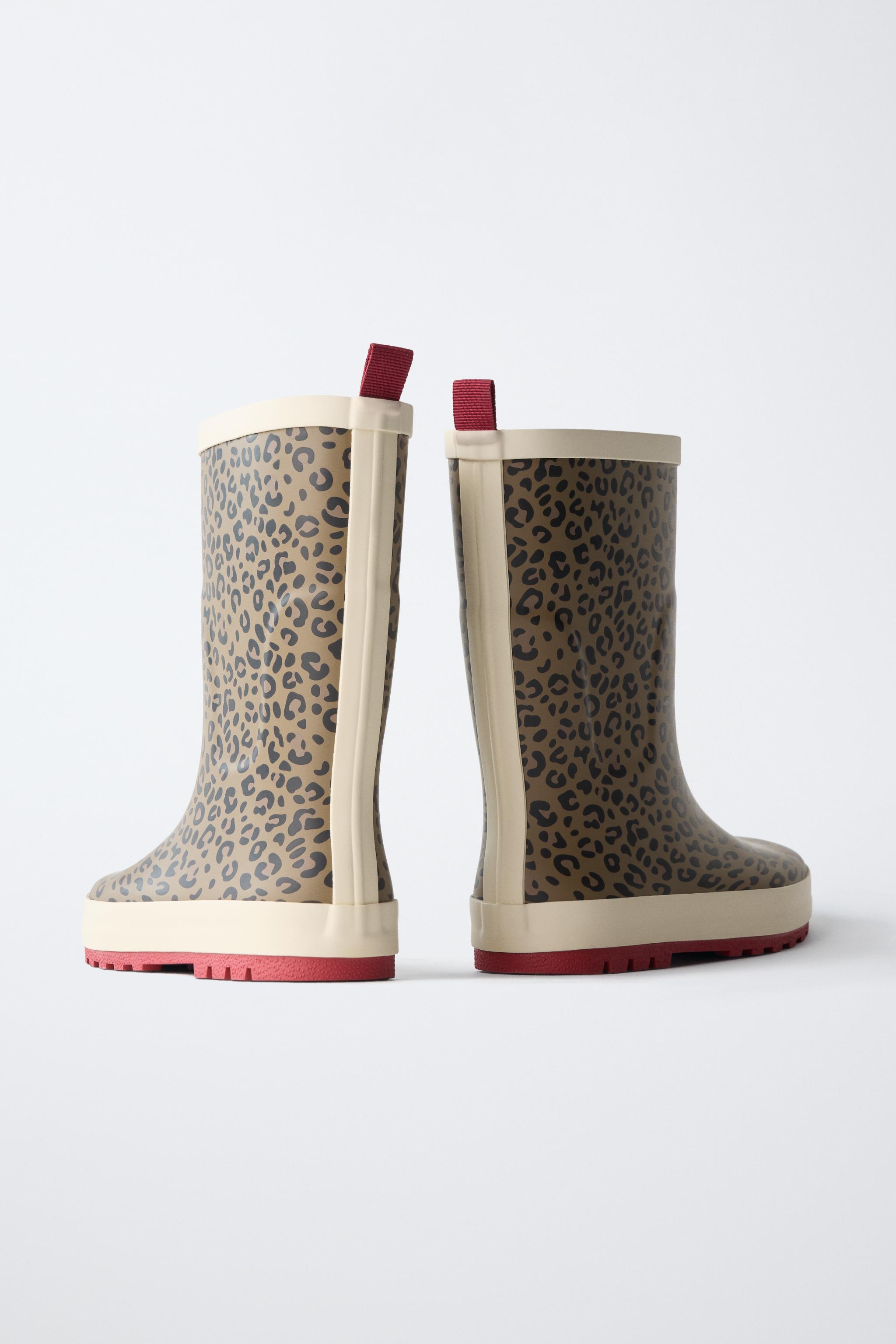 Детские ботинки Zara ANIMAL PRINT RAIN BOOTS — фото 5