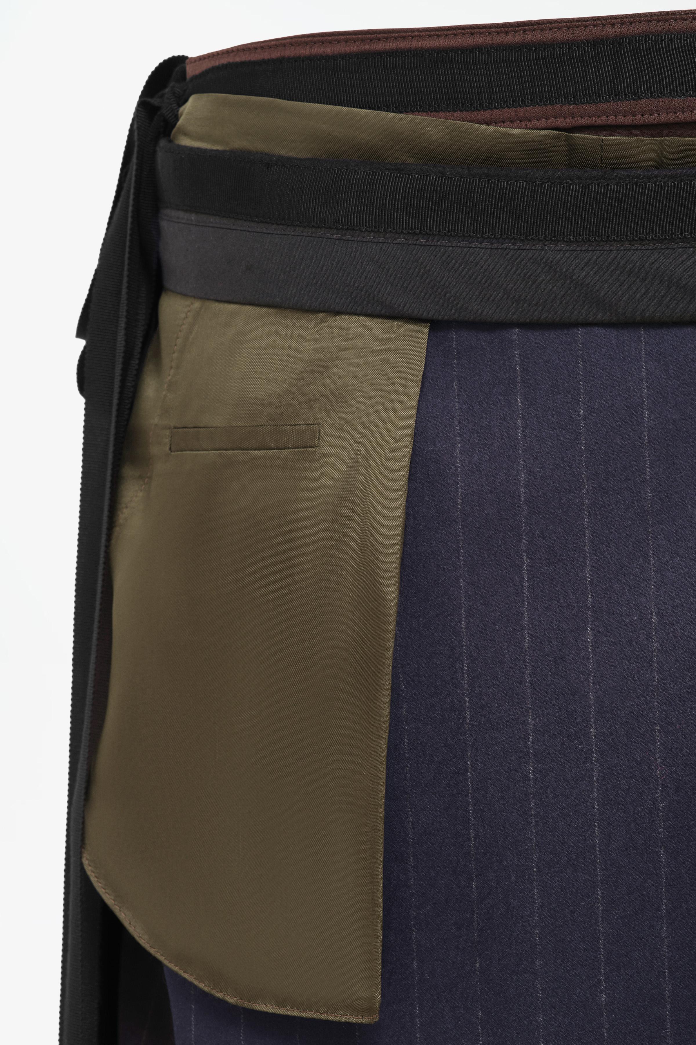 LIMITED EDITION COMBINED FABRIC WRAP SKIRT