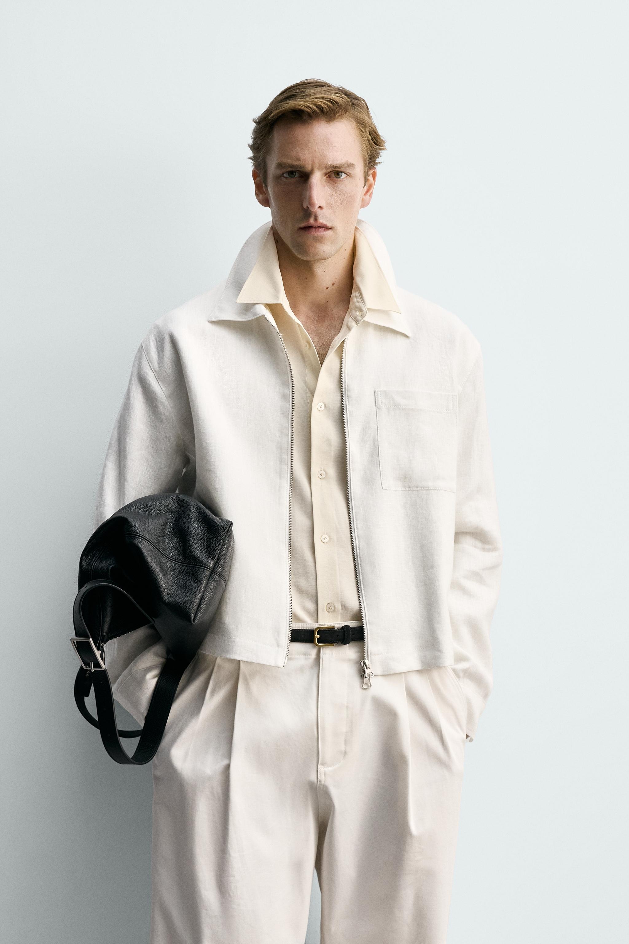 BLOUSON 100% LIN ZIPPÉ