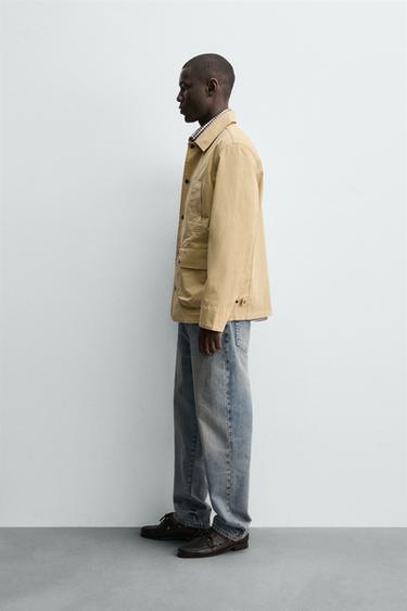 BLOUSON REGULAR FIT À POCHES - Jaune clair de Zara - Image 3
