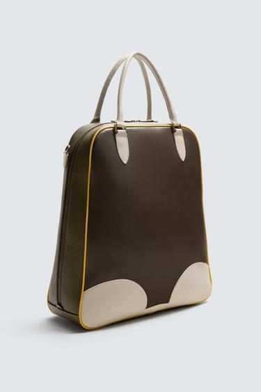 LEATHER SHOPPER BAG HARRY LAMBERT FOR ZARA X DISNEY - Brown by Zara - Image 4