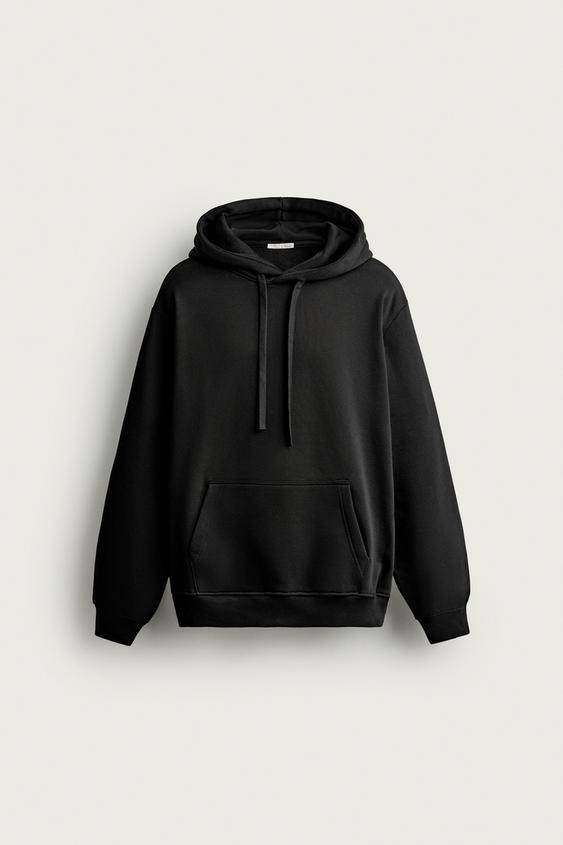 SWEAT À CAPUCHE BASIQUE HEAVYWEIGHT - Noir de Zara - Image 6