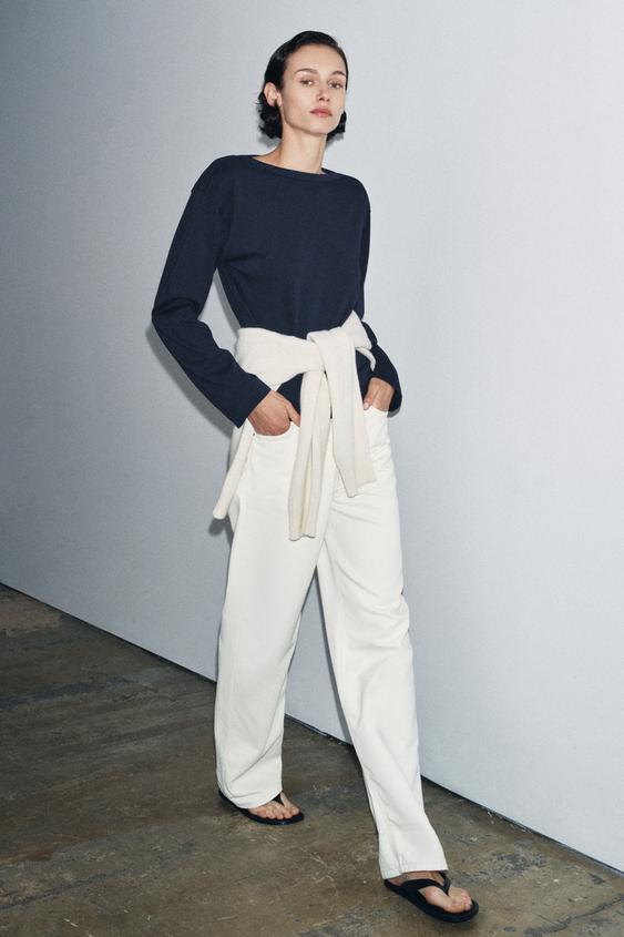 T-SHIRT COL BATEAU ÉTIQUETTE