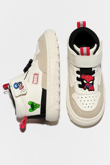 Zara THE AVENGERS © MARVEL HIGH TOP SNEAKERS - White